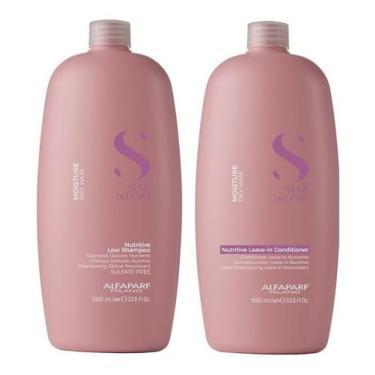 Imagem de Kit Semi Di Lino Moisture Alfaparf  Shampoo 1 Litro + Leave In 1 Litro