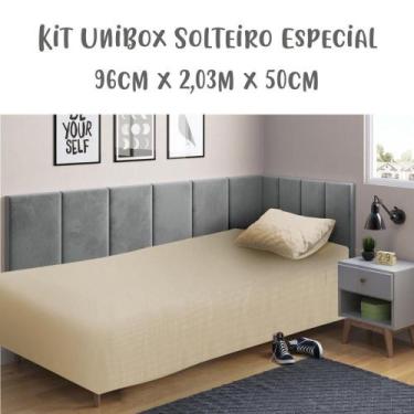 Imagem de Jogo de Lençol 2 Peças Box Conjugado Unibox Solteiro King Especial Nud