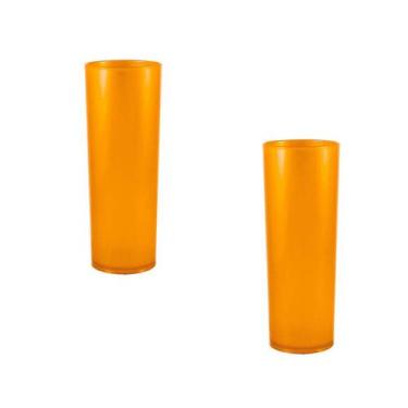 Imagem de Kit 2 Copos Long Drink Dourado 330Ml Plástico Premium - Bb Store