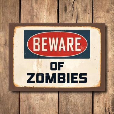 Imagem de Placa Decorativa MDF Frase Zombies - Quartinhos