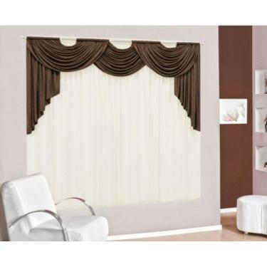 Imagem de Cortina Cristal 5,00mX2,80m Sala Quarto Janela Porta De Malha - FELIPE