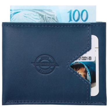 Imagem de Carteira  Slim Porta Cartões e CNH Artlux em Couro 953, Azul