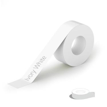 Imagem de PeriPage Fita de etiqueta contínua à prova d'água resistente a óleo, 1,4 cm x 4,2 m, sem BPA, compatível com mini impressoras de etiquetas P10/D11/D110 (branca, 1 rolo)