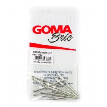 Imagem de Kit Rebite de Repuxo Aluminio Goma 4,0 x 22 10 Peças
