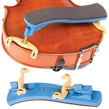 Imagem de Kun Mini descanso de ombro azul dobrável para violino 1/16-1/4