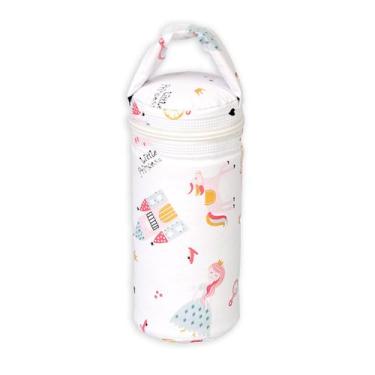 Imagem de Porta Mamadeira e Copo Bebê e Infantil Térmico Impermeável Rosa Prince