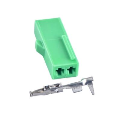 Imagem de Conector de chicote elétrico fêmea de 2 pinos, instrumento de tomada elétrica 3c0973119b 3c0 973 119b 3c0973119c 3c0 973 119c 3c0973119(Green)
