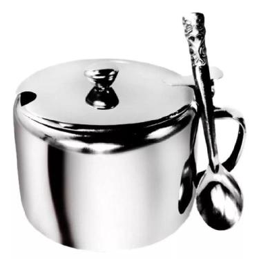 Imagem de Açucareiro Inox com Colher para sua Cozinha 250ml - Kehome