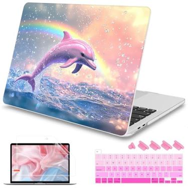 Imagem de Mektron Capa para MacBook Pro 16 polegadas A2141 versão 2019 16 polegadas com tela de retina líquida/Touch ID, capa rígida de plástico com película de teclado e protetor de tela e plugue de poeira,