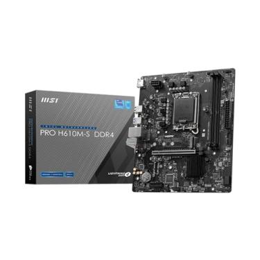 Imagem de MSI Placa-mãe PRO H610M-S DDR4 LGA 1700, Micro-ATX - Suporta processadores Intel Core de 14ª/13ª/12ª geração, 1x slot PCIe 4.0 x16, 1 x M.2 Gen3, USB 3.2 Gen1, 1G LAN, HDMI 1.4 e VGA