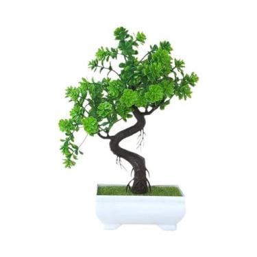Imagem de Mini Bonsai Artificial em Vaso de Plástico - Decoração para Mesa e Jar