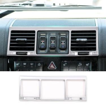 Imagem de HAGEZA Acabamento da moldura da tampa da saída de ar condicionado central do carro, adequado para Mercedes-Ben-z G Class W463 G350 G55 G63 2004 2005 2006 2007 2008 2009 2010 2011, acabamento de saída