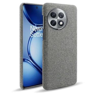 Imagem de Capa para Oneplus ACE 2 Pro,Capa desenhada em lona,Case Protetora Ultrafina com Empunhadura Macia,Design em Tecido Antichoque e Antiarranhões-Gray
