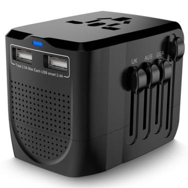 Imagem de Conversor de Tensão e Adaptador de Viagem APZek 220V para 110V com 2 U