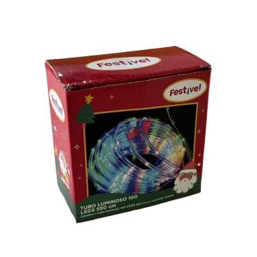 Imagem de Mangueira de Luz Pisca Pisca com 100 Lâmpadas de Leds Coloridas - Festive