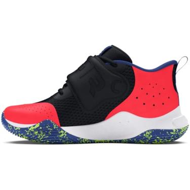 Imagem de Under Armour Tênis unissex infantil de basquete 2 da School Zone, (006) Preto/Beta/Verde Morph, 4.5 Big Kid