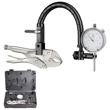 Imagem de DXphita Conjunto De Medidor Desgaste Do Rotor E Junta Esférica Freio A Disco, Ferramenta Medição Planicidade Disco Automotivo Com Indicador 1'' X 0,001'' Suporte Haste Flexível 360 Graus