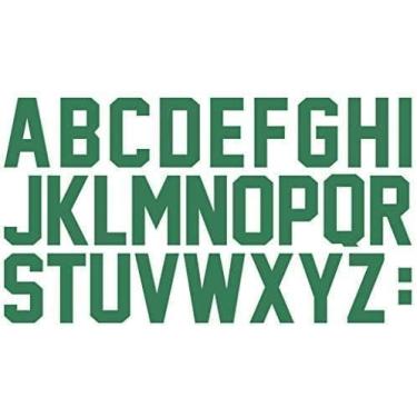 Imagem de Fanbay 52 Peças De Letras 3 Polegadas Para Passar A Ferro, Papel Com Transferência Térmica Roupas, Camisetas Esportivas, Nome Do Time (Verde)