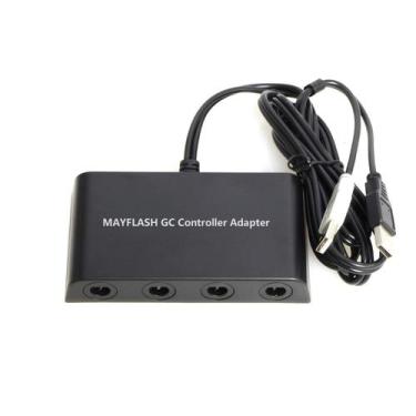Imagem de Adaptador GameCube para Wii U, PC e Switch - 4 Portas - Compatível com