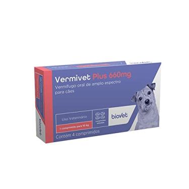 Imagem de Biovet Vermífugo Vermivet Plus 660Mg Para Cães - 4 Comprimidos