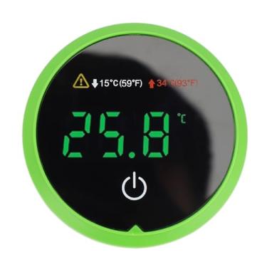 Imagem de Medidor de Temperatura Digital de Peixes Display LED ℃ ℉ Interruptor Touch Cordl Adesivo Medidor de Temperatura de Aquário Leituras de Temperatura Com Visualização de Cores na