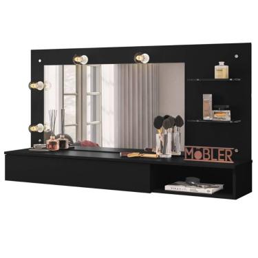 Imagem de Penteadeira Camarim com Espelho Suspensa Escrivaninha Strass