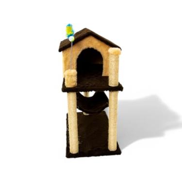 Imagem de Arranhador Para Gato Casinha Com Rede 2 Andares Luxo (Marrom)
