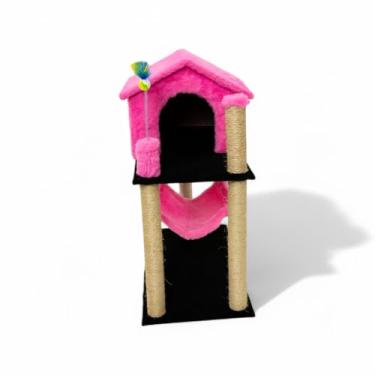 Imagem de Arranhador Para Gato Casinha Com Rede 2 Andares Luxo (Rosa)