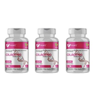 Imagem de Kit 3 Colágeno Hidrolisado 120 Cápsulas - Muwiz