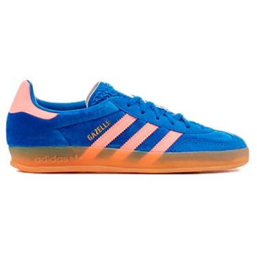 Imagem de adidas Tênis feminino Gazelle Indoor, Azul/Semi Rosa Spark/Gum, 34