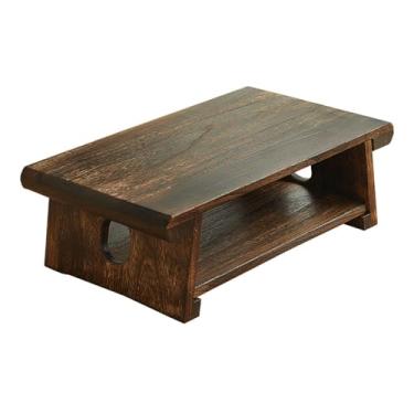 Imagem de Mesa de Centro Mesa dobrável Chabudai Tatami Puja - Mesa baixa de chá para sentar no chão - Mesa de meditação Mesa Tatami Mesa de Chá(Pequeno)