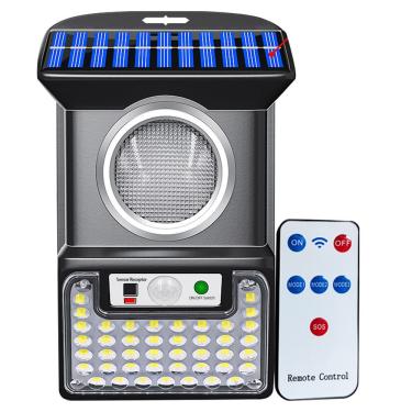 Imagem de Luminaria Solar Led Controle 4 Modos Balizador Sensor De Pro