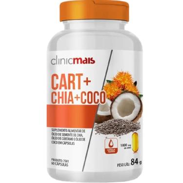 Imagem de Óleo De Cártamo + Óleo De Chia + Óleo De Coco 60 Cápsulas Clinic+