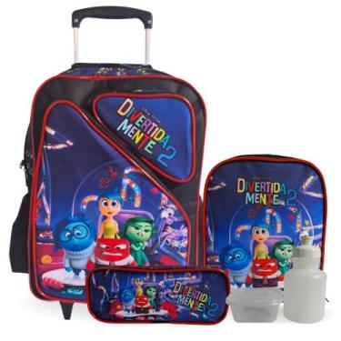 Imagem de Kit Mochila Infantil Divertida Mente Com Lancheira e Estojo Tam G - Mg