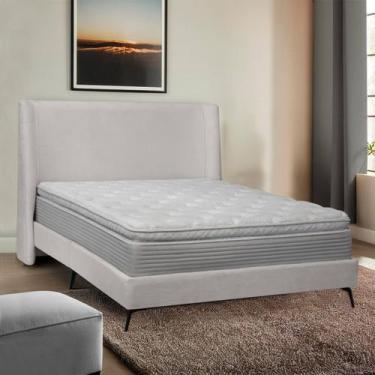 Imagem de Kit Cabeceira e Base Cama Box Orgânica Montreal 199x219cm King Size Bo