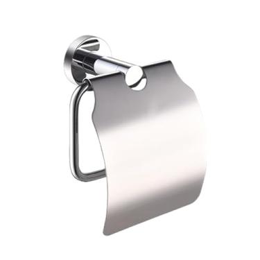 Imagem de Acessórios para banheiro: Aço inoxidável 304 cromado, porta-toalhas, porta-papel higiênico, porta-saboneteira, toalheiro, acessórios para banheiro (suporte para papel com capa)
