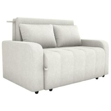 Imagem de Sofa Cama 2 Lugares 138 cm Amora Tecido Boucle F492 Natural Milani Sto