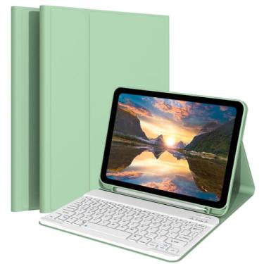 Imagem de Ocricll Capa com teclado para Samsung Galaxy Tab A9+/A9 Plus 5G 2023 (modelo: SM-X210/X215/X216/X218), [Suporte 3] Teclado magnético destacável sem fio para tablet Galaxy de 11 polegadas, verde matcha
