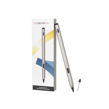 Imagem de eiP Caneta Stylus USI 2.0 Pro para Fire Max 11 2023, tablet Google Pixel de 11 polegadas, Chromebooks específicos – acabamento dourado de titânio, níveis de pressão 4096, carregamento rápido