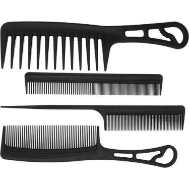 Imagem de Kit Viagem 4 Pentes Valência Preto - Fábrica de Utilidades