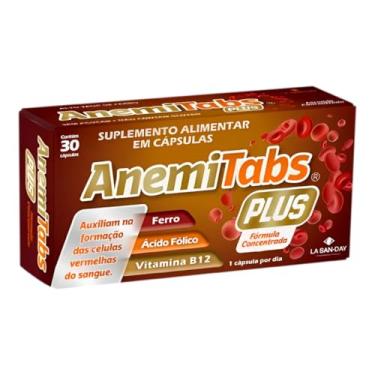 Imagem de Anemitabs Plus Fórmula Concentrada (30 Cápsulas SoftGel) - Auxilia na formação de células vermelhas do sangue, auxilia no transporte de oxigênio para os musculos.
