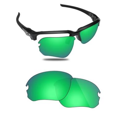 Imagem de Fiskr Lentes polarizadas de substituição compatíveis com óculos de sol Oakley Flak Draft OO9364, resistente a impactos e ajuste perfeito - verde esmeralda