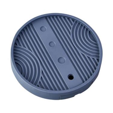 Imagem de predolo Suporte para plantas com rodas, bandeja de drenagem, suporte redondo para vasos de flores, bandeja moderna com rodas e carrinho para, sala de, Cinza