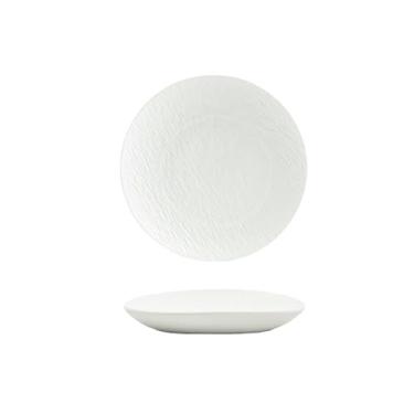 Imagem de Pratos de cerâmica requintados japoneses para uso doméstico simples preto e branco - prato de 20 cm de profundidade