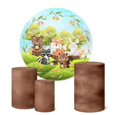 Imagem de Trio Capas Cilindro + Painel Redondo 1,50m Bosque - Fadrix, K1BSQ0030