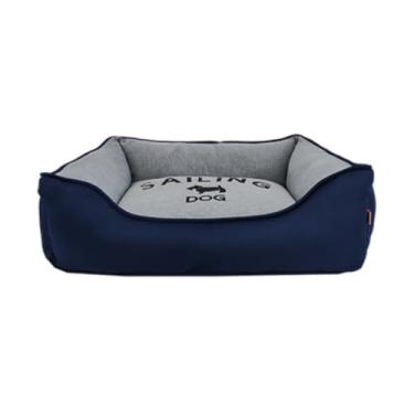 Imagem de Cama caminha com ziper pequena para pet de pequeno porte - cachorros e gatos - Pet(Moletom marinho)