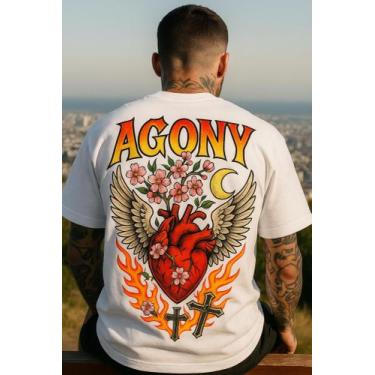 Imagem de Camiseta Streetwear Oversized Masculina heart dominance - swagon, 2, M