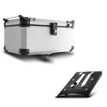 Imagem de Baú Moto Alumínio Top Case 56 Litros + Base de Fixação Super Adventure