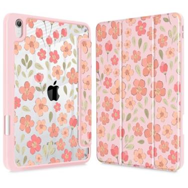 Imagem de May Chen Capa fina para iPad mini 7 (A17 Pro, 7ª geração) 2024/iPad mini 6 (6ª geração) 8,3 polegadas, [suporte de lápis embutido], capa à prova de choque, capa traseira transparente transparente