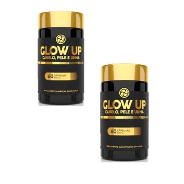 Imagem de Kit 2 Glow UP Cabelo Pele e Unha Premium 500mg 2x60 cps Floral Ervas -